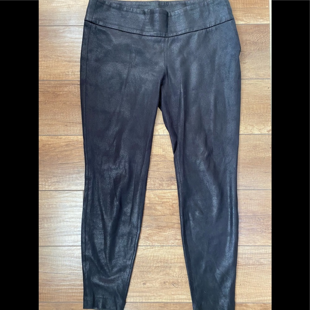 ABS Platinum ankle faux leather leggings